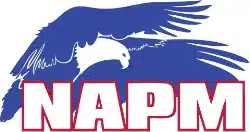 Blue eagle logo above NAPM letters